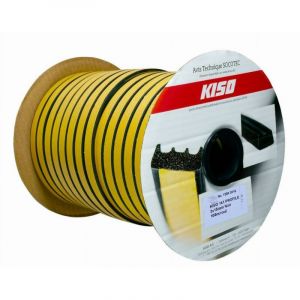 Kiso Joint de vitrage EPDM 15x2 mm Noir - Rouleau de 125 m - 141 2X15 N