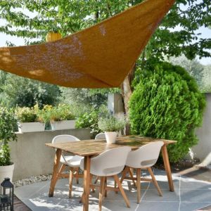 Wanda Collection Voile d'ombrage triangulaire en coco 3,5 x 3,5m