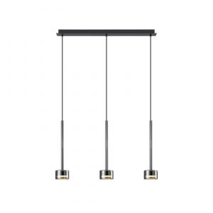 Mantra Suspension, 3 Suspensions design Tonic Chrome en Verre