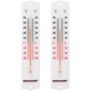 Fackelmann Ensemble de 2 Thermomètres d'intérieur et d'extérieur plastique Tecno