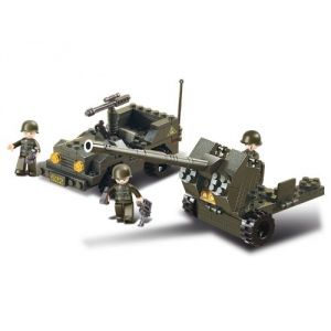 Image de Sluban M38-B5900 - Jeep + 2 personnages + canon antichar Army Series