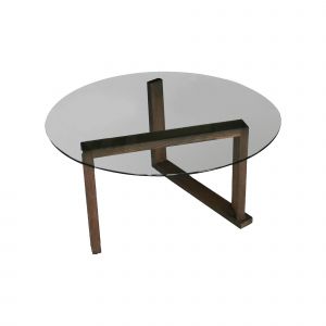 Dmora - Table basse Dimmobil, Table basse, Porte-revues pour canapé, Etagère de salon, 80x80h41 cm, Noyer