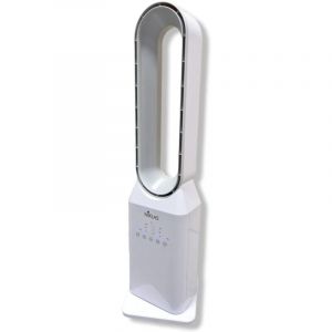 Niklas Ventilateur à Télécommande 50W - Ventilateur Sans Pales Colonne 3 Vitesses avec Minuterie 7h Design Blanc