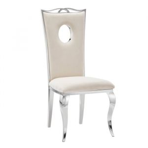 Lot de Chaises baroque ROYAL Chrome Velours