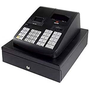 Image de Olivetti Caisse enregistreuse thermique ECR 7790, alphanumérique professionnelle, 4 modes de paiement, format compact, couleur noire