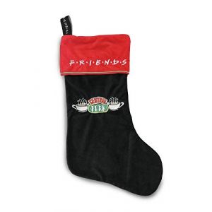 Image de Groovy Chaussette de Noël Friends noire et rouge Central Perk Noir