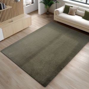 Carpetsale24 Tapis Vert 160x220 cm Lavable Antidérapant et Doux tapis uni Salon et Chambre