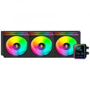Mars Gaming Refroidissement liquide tout-en-un ML-LCDPRO360, pompe TDP 600 W, 4e génération, 3 ventilateurs, noir