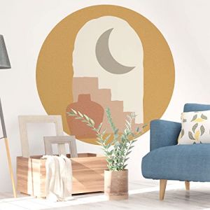 Ambiance Sticker Papier peint intissé pré-encollé fresques géants - NUIT DE RHODES ABSTRAITE - adhésif décorative - 60x60cm
