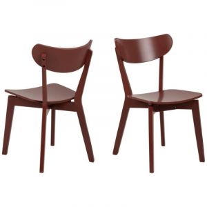 Hellin Chaises scandinaves en bois laqué (lot de 2) - leta