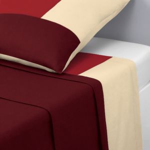 Drap plat coton Trio-Terracotta