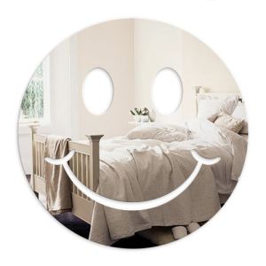 Image de Mungai mirrors Miroir Smiley en acrylique (45 cm)