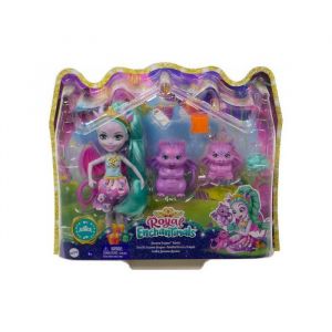 Coffret enchantimals famille deanna dragon - mini poupee deanna dragon 15 cm + 3 dragons : roast whisk steam figurines animaux