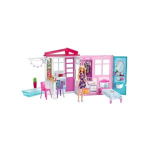 Mattel Poupée Barbie - Maison à emporter et Poupée - FXG55