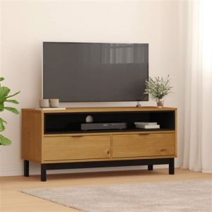VidaXL Meuble TV FLAM 110x40x50 cm bois massif de pin 357819