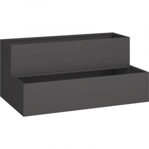 VidaXL Jardinière Acier noir à 2 niveaux, 100x60x45 cm
