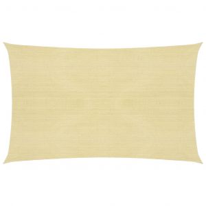 VidaXL Voile d'ombrage 160 g/m² Beige 3x6 m PEHD