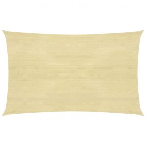 VidaXL Voile d'ombrage 160 g/m² Beige 3x6 m PEHD