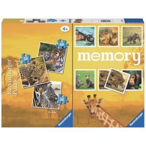 Ravensburger 3 Puzzles - Memory - B&eacute;b&eacute;s Animaux