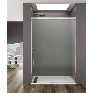 Pare-douche frontal avec 1 porte coulissante en verre trempé de sécurité de 6 mm BASIC GME