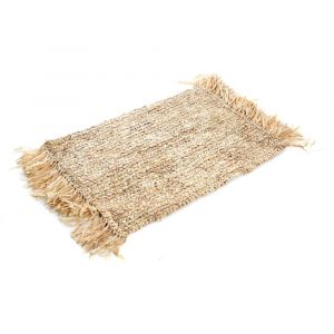 Set de table rectangulaire à franges Raphia naturel - 60x35 cm