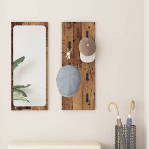VidaXL Porte-manteau mural Montage mural Bois ancien 30 x 1.5 x 80 cm