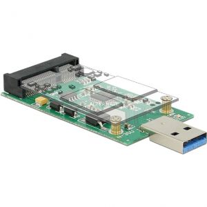 Image de Delock 62681 - Convertisseur USB 3.0 A prise mâle vers mSATA