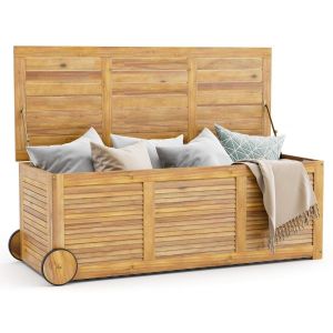 Image de Coast Cushion Box Bois d'acacia - Résistant à l'eau - 182L - 127 x 50 x 45 cm - Marron