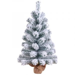 Mini-arbre de Noël décoratif vert neige 60x38cm 7house