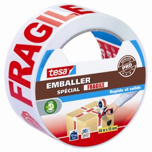 Tesa Adh&eacute;sif PP EMBALLER ''fragile'' - transport France