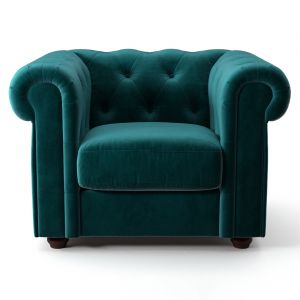 Image de Guy Laroche Fauteuil zaka bleu pétrole - 104x90x71 cm