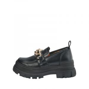 Buffalo ASPHA Loafer Chain, Botte mi-Mollet Femme, Noir, 40 EU