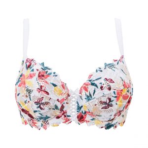 Sans Complexe Soutien-gorge emboitant avec armatures - Blanc - Floral