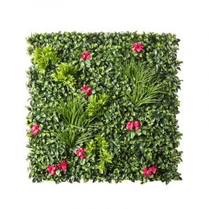 Mur végétal artificiel extérieur et intérieur prêt à poser 1m x 1m Amazon - Amazone