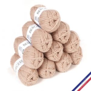 Pelotes de laine - BERGERE DE FRANCE - Barisienne 7 - 100% acrylique - Couleur Bisque - Lot de 10