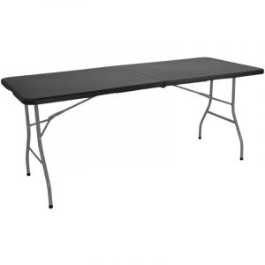 180 cm Table de pliage rectangulaire Catering GH91 - Le noir