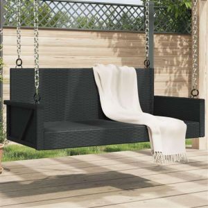 VidaXL Salon de jardin resine tressee noir 2 personnes