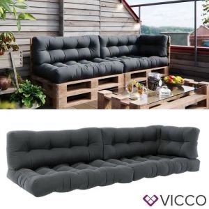 Vicco - Coussins de palette "Classic" lot de 5 Antracite