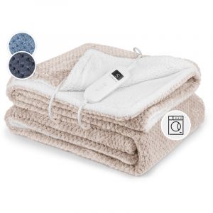Klarstein Dr. Watson Couverture chauffante 160 W 9 niveaux de température 180 x130 cm Beige