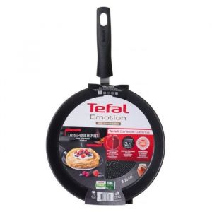Tefal Po&ecirc;le &agrave; cr&ecirc;pes Emotion E30038 25 cm Noir, Gris - E3003804