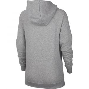Image de Nike W NSW ESSNTL Hoodie PO FLC Sweat-Shirt Femme, DK Grey Heather/White, FR : L (Taille Fabricant : L)
