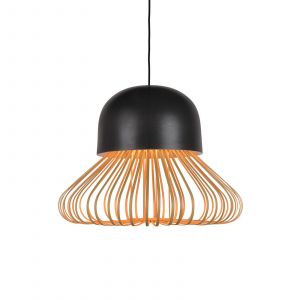 Forestier Suspension Anemos Large / &Oslash; 55 x H 42 cm - Bambou & c&eacute;ramique gris/bois naturel en c&eacute;ramique/bois