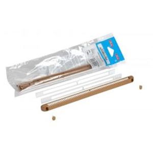 Nicoll Kit simple entrée d'air réglable 30m³ + Cache vis + Vis Bois clair - 1KVR130C