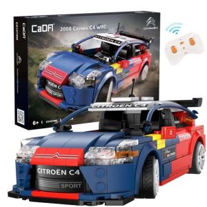 Chaque Bricks - CITROËN C4 WRC (Sebastian LOEB) - Ensemble de Construction - avec R/C et contrôle par App - Produit Officiel Citroen - 329 pièces - + 6 Ans - Échelle 1:18 (DEQUBE 927DE51078)