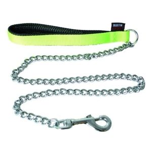 Martin Sellier Laisse chaîne forte nylon 25mm 100cm vert