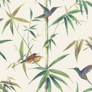 Home maison Noordwand Papier peint Kolibri and Bamboo Écru