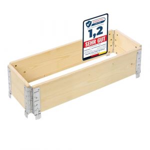 Garronda Carr&eacute; Potager modulable en Bois Naturel 80x30x20 cm &ndash; Jardini&egrave;re ext&eacute;rieure en palettes, empilable et Pliable, pour Jardin, Plantes, Fleurs,