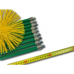 Kibros Kit de ramonage pro conduit gain&eacute; H&eacute;risson synth&eacute;tique 9 cannes 12,2 m &Oslash; 250 mm - Kit pro nylon long
