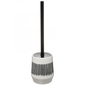 Image de Brosse WC Design "Masai" 38cm Blanc & Noir Prix