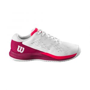 Wilson Rush Pro Ace Chaussures Toutes Surfaces Enfants - Blanc, Berry